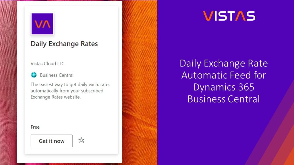 Daily exchange rate setup for Microsoft Dynamics 365 Business Central, featuring automatic updates via API from Exchange Rates